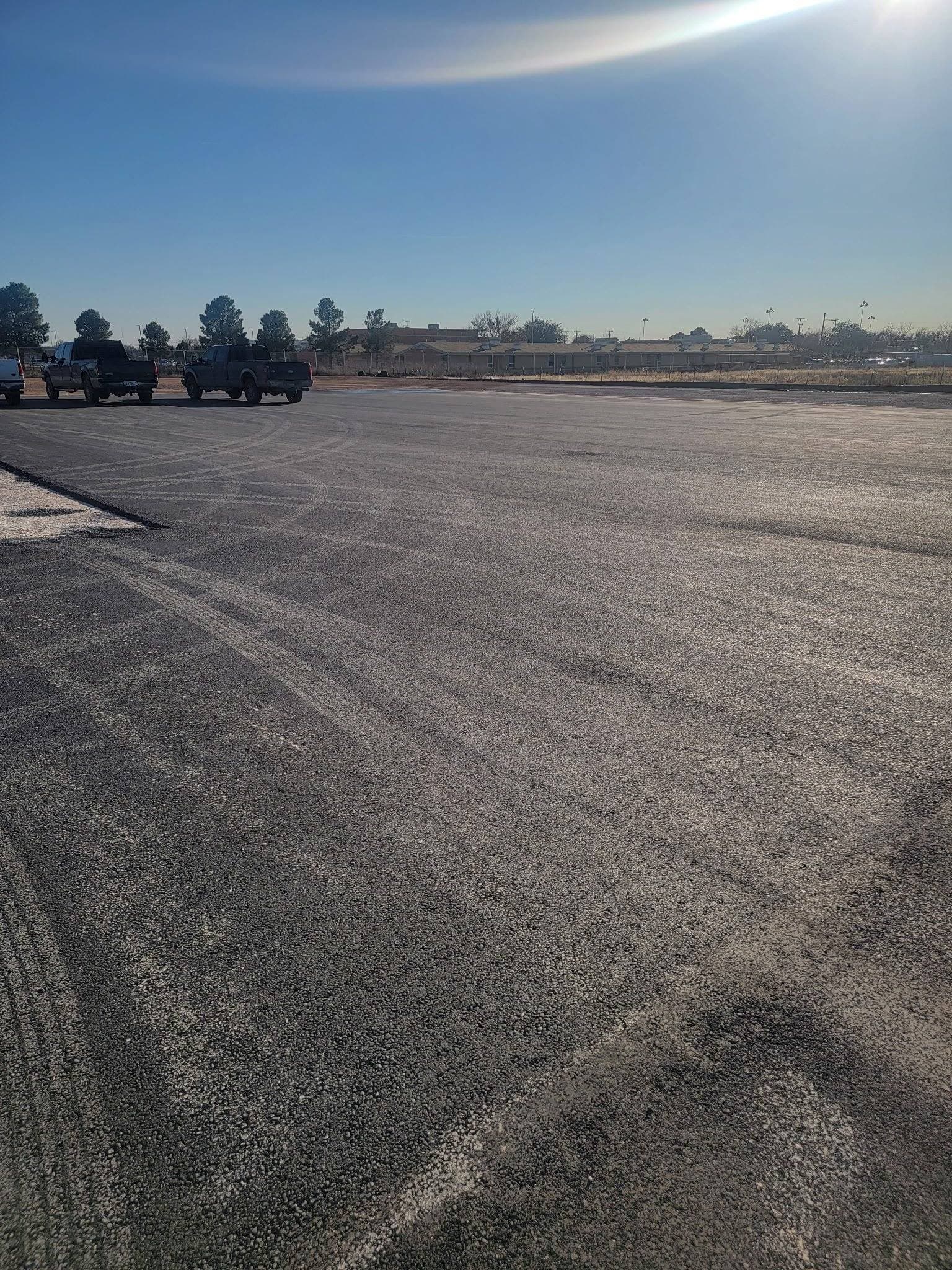 Finished commercial site with building, paved parking and drainage in place