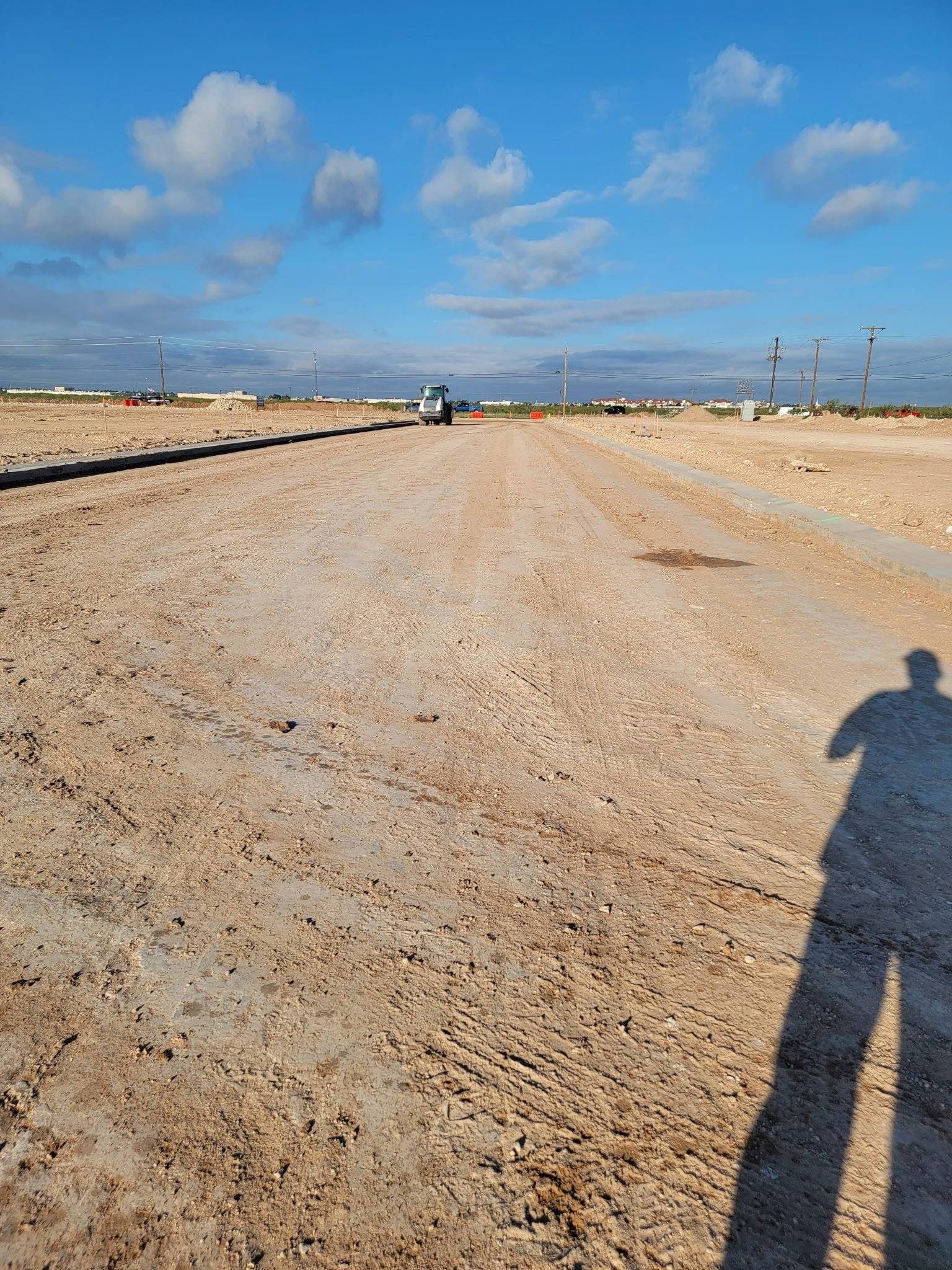 Freshly graded commercial lot